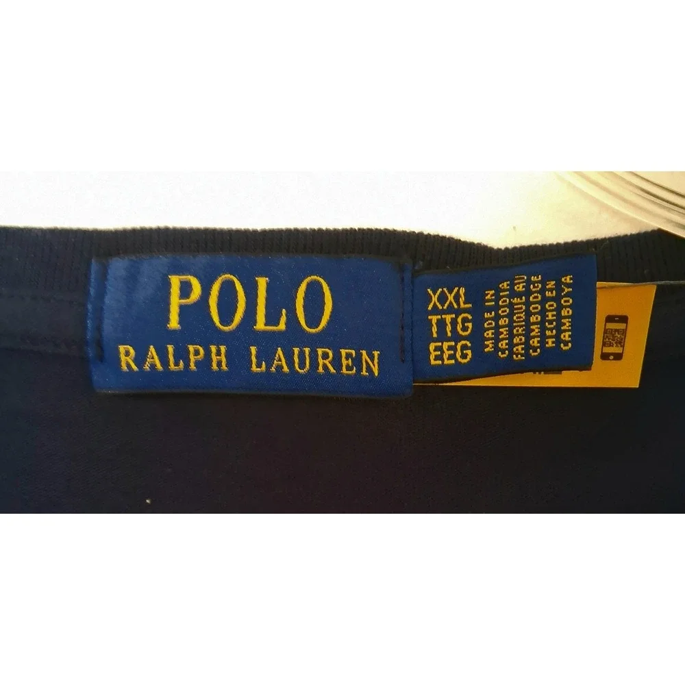 NWT Polo Ralph Lauren Polo Crest T Shirt Men's 2XL Blue Graphic Logo $65.00